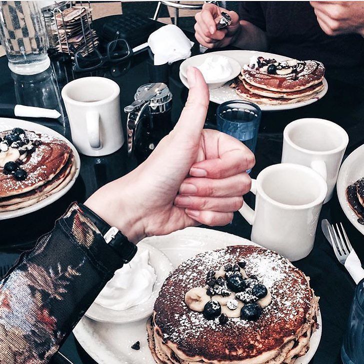 These guys brunched right. But if you couldn't get out of bed today, we have pancakes being stacked until midnight …