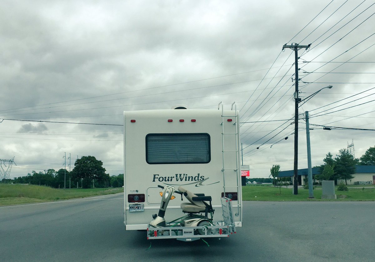 emerymeredith's tweet photo. "Is that some sort of granny motorcycle?" https://t.co/GM1WeyOk3Z