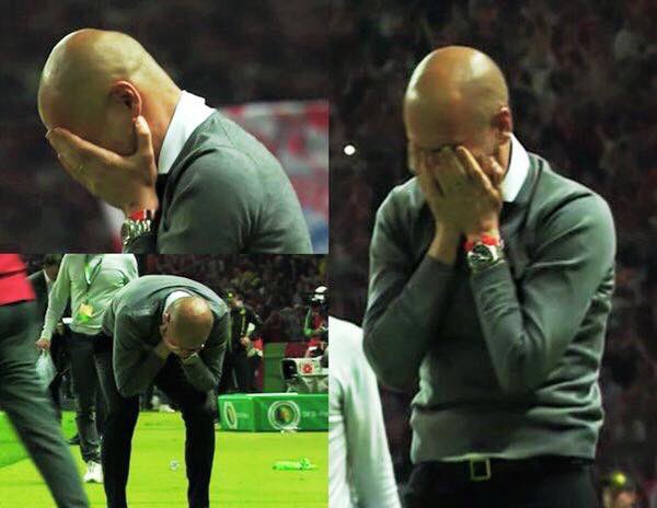 Transform_28's tweet image. Pep in tears at the end of the game #legend #bayern