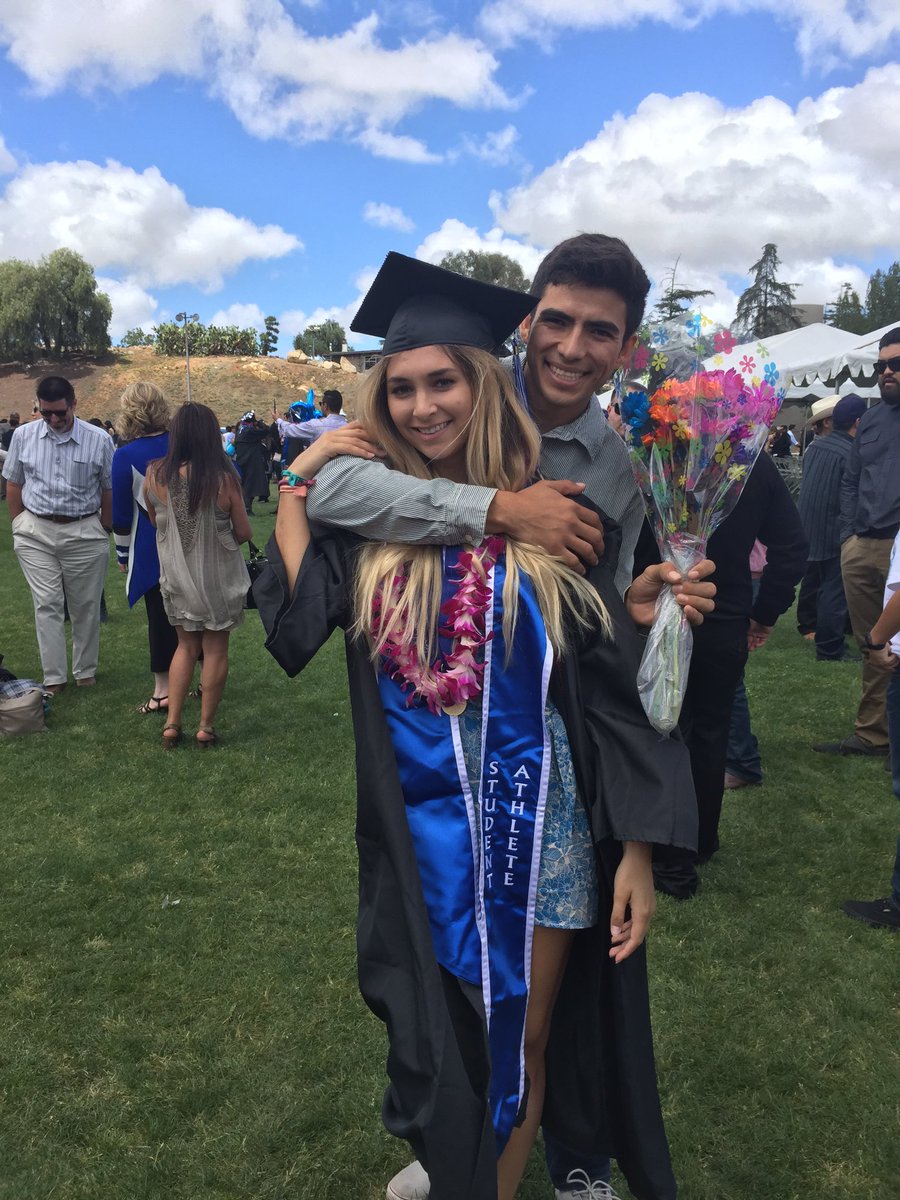 CSUSM_WSoc's tweet photo. Paulina Good (w/ Louie Farfan) received her diploma today! Congratulations Paulina! #csusm2016 #csusmsoccer https://t.co/PEPf1LlO7W