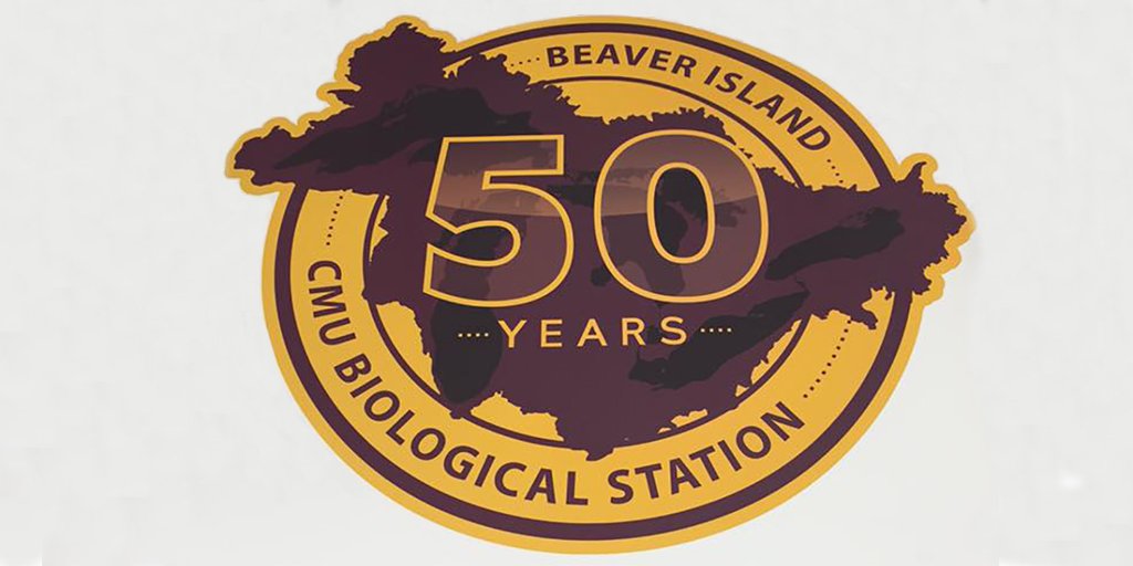 WildlifeBioGal's tweet photo. Looks like our biological station on Beaver Island will be celebrating 50 years. I need that logo on a t-shirt stat! https://t.co/le2TLebObX