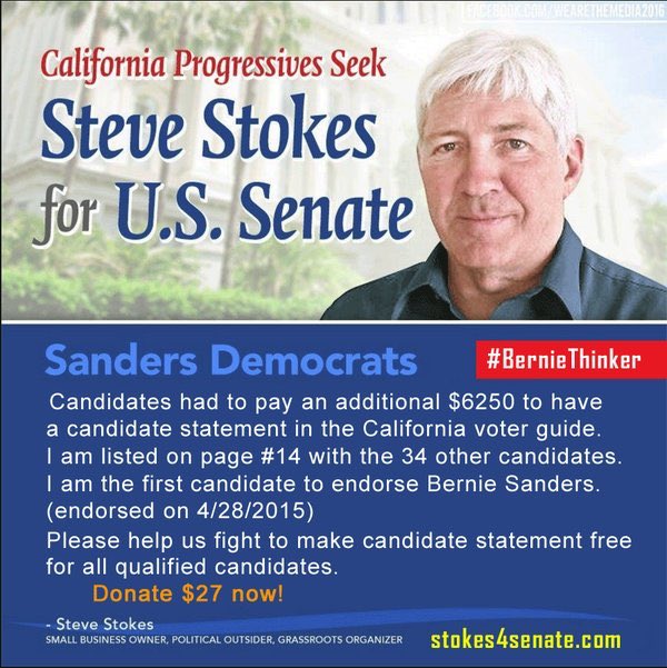 RiaRose88's tweet photo. I'm voting in A #BernieThinker #SteveStokes #BernieOrBust #BernieSanders #CAForBernie #CAPrimary #Nurses4BeRNie https://t.co/u6vVFngrHa