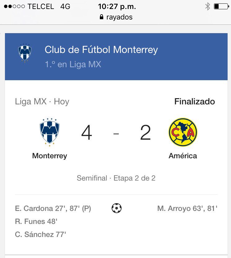 IvanGarzaT's tweet photo. A paso firme Rayados avanza a la final del futbol Mexicano!!! https://t.co/WwWlOx25GG