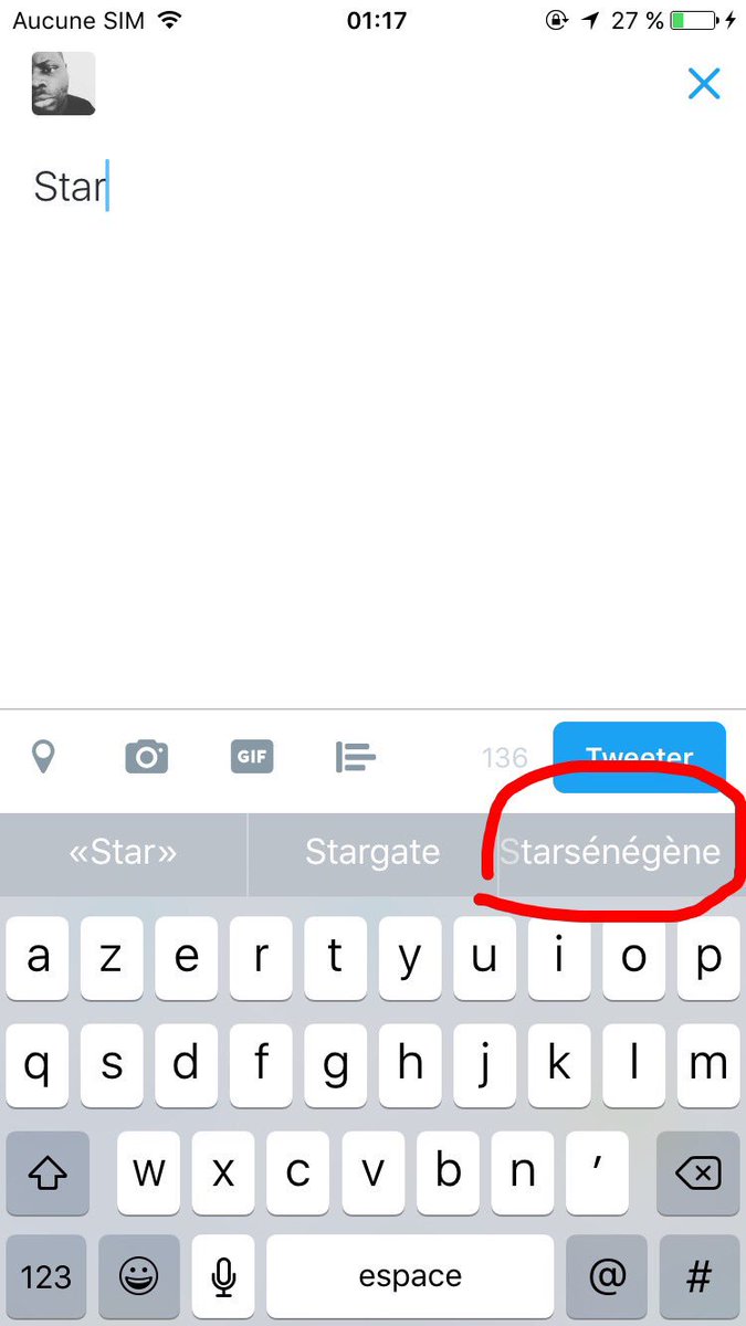 KlausJr_XCIII's tweet photo. Quand j'écris "Star" regardez mon téléphone il me propose quoi, Mdr ça va trop loin cette histoire. https://t.co/CwoCzdSCC9