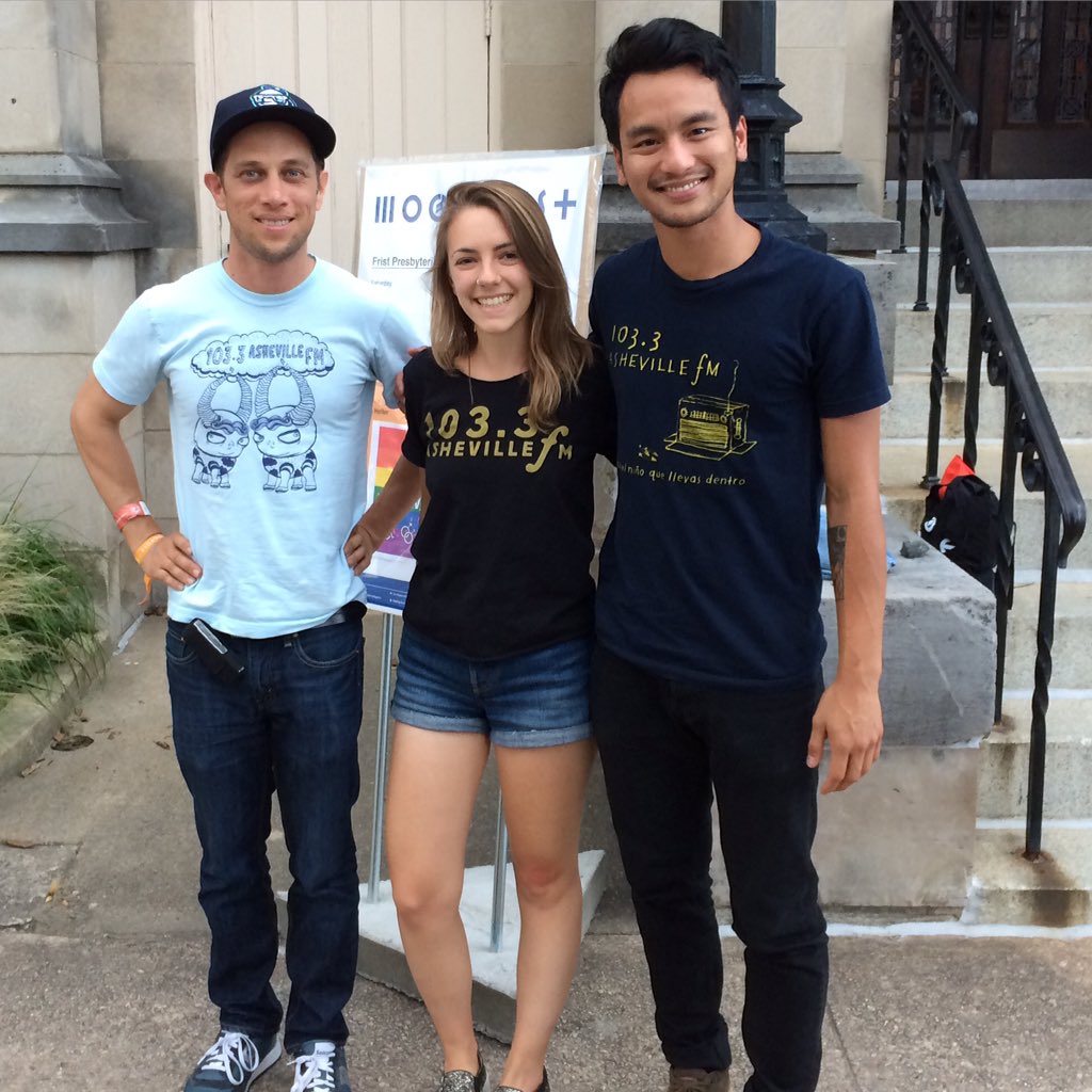 Our crew (<a href="/JakeFrankel/">Jake Frankel</a>, Emma &amp; Gerry) is representing <a href="/Moogfest/">Moogfest</a> this eve! #Moogfest2016 #avlent