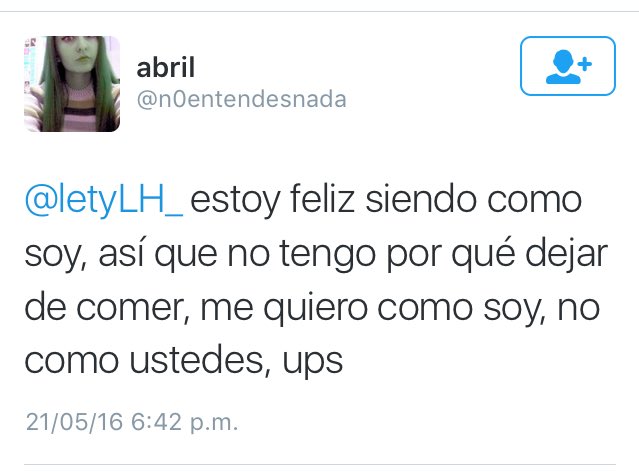 letyLH_'s tweet photo. Atte: una gorda :v #MasAnorexiaMenosGordas https://t.co/09ZaBaBoYJ