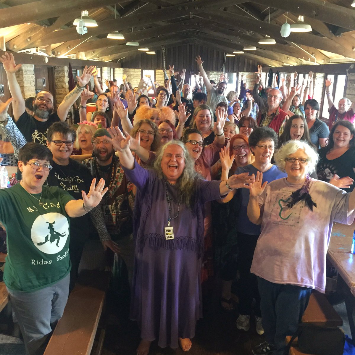 Selena_Fox's tweet photo. Greetings from some of the #Pagan participants in my #Shamanic #Witchcraft workshop at #PaganUnityFestival #PUF2016 https://t.co/2cg2uMiYJA