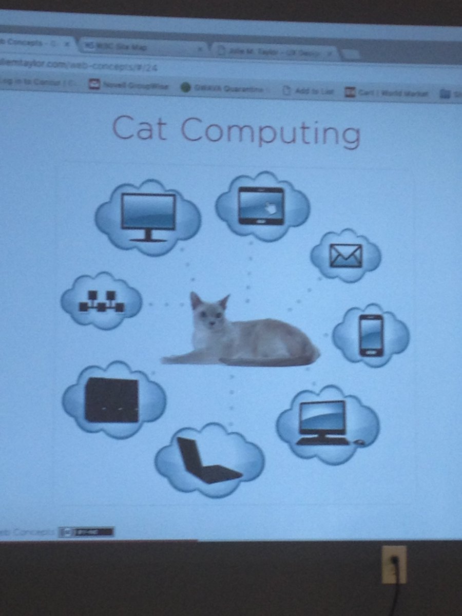GDIAtlanta's tweet image. When @juliemtaylor  teaches a workshop, you KNOW there will be cats. #catsofGDI #purrrogramming