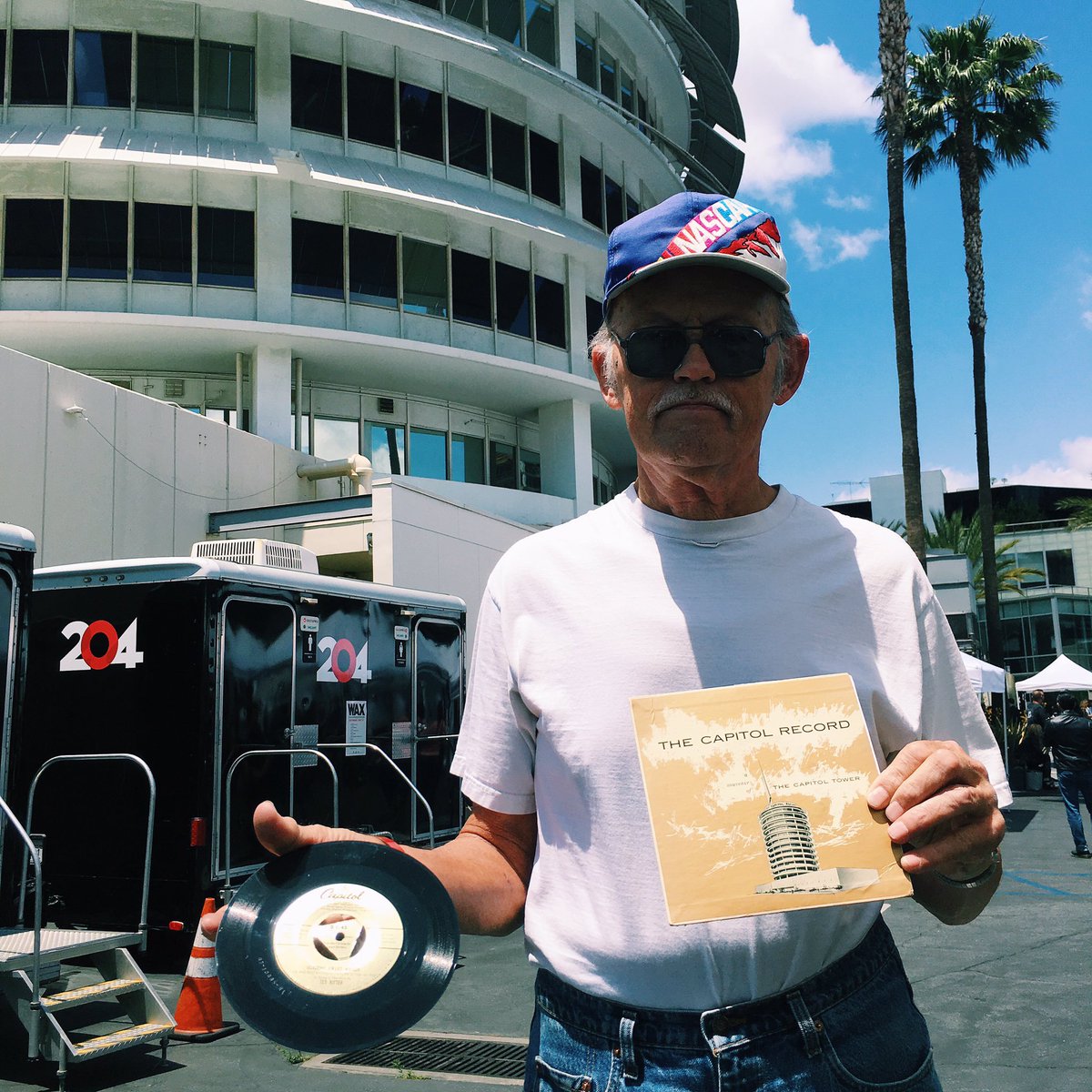 This is Jim. Jim came to  <a href="/WaxRecordFair/">Wax Record Fair</a> today to shop &amp; show us his awesome Capitol vinyl collectibles. We ❤️ Jim.