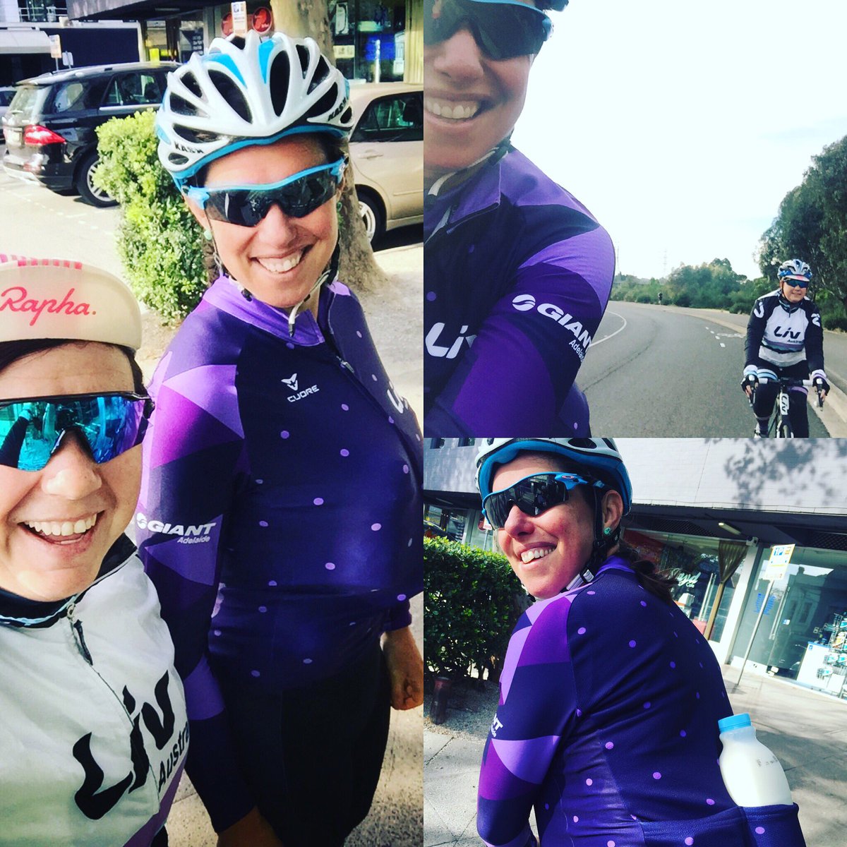 Great 2 have the honey badger <a href="/jenny_macca/">Jenny Macpherson</a> in town for a roll especially 4 domestique duties #pro #breakfastonthego