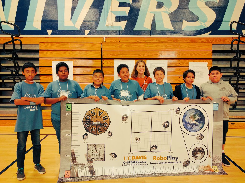 StacyKTweets's tweet photo. Robo-Coders takes @cstematucd Division 1 #RoboPlay Challenge Spirit Award 4 2016 #CSTEM Day! #iamsausd #sausdlearns https://t.co/LduT381WTA