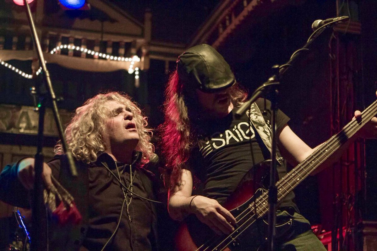 InSaigonBand's tweet photo. Ryan the 'Cleave' Davie from #RadioFreeUniverse #rocking in an #InSaigon T-shirt. How cool is that? @RFUniverse https://t.co/exMByi1wTL