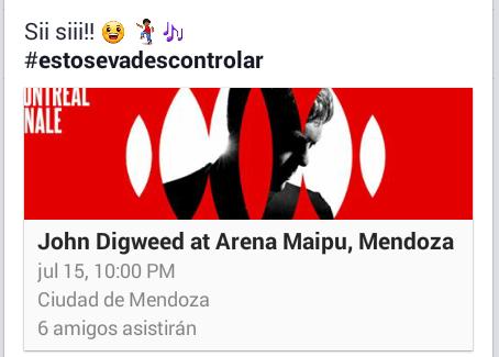 AndyMza's tweet photo. 15/07 Linda Fechita a tener en cuenta 😀 @DJJohnDigweed  #ArenaMaipu #Mza https://t.co/Y3j1V41NNU