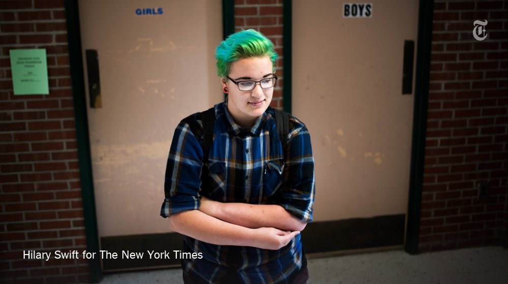 nytimes's tweet photo. "The guys, they look at me like I'm some kind of freak, or they're concerned or scared"   https://t.co/Mmh0RL0rEv https://t.co/x2VwKGS571