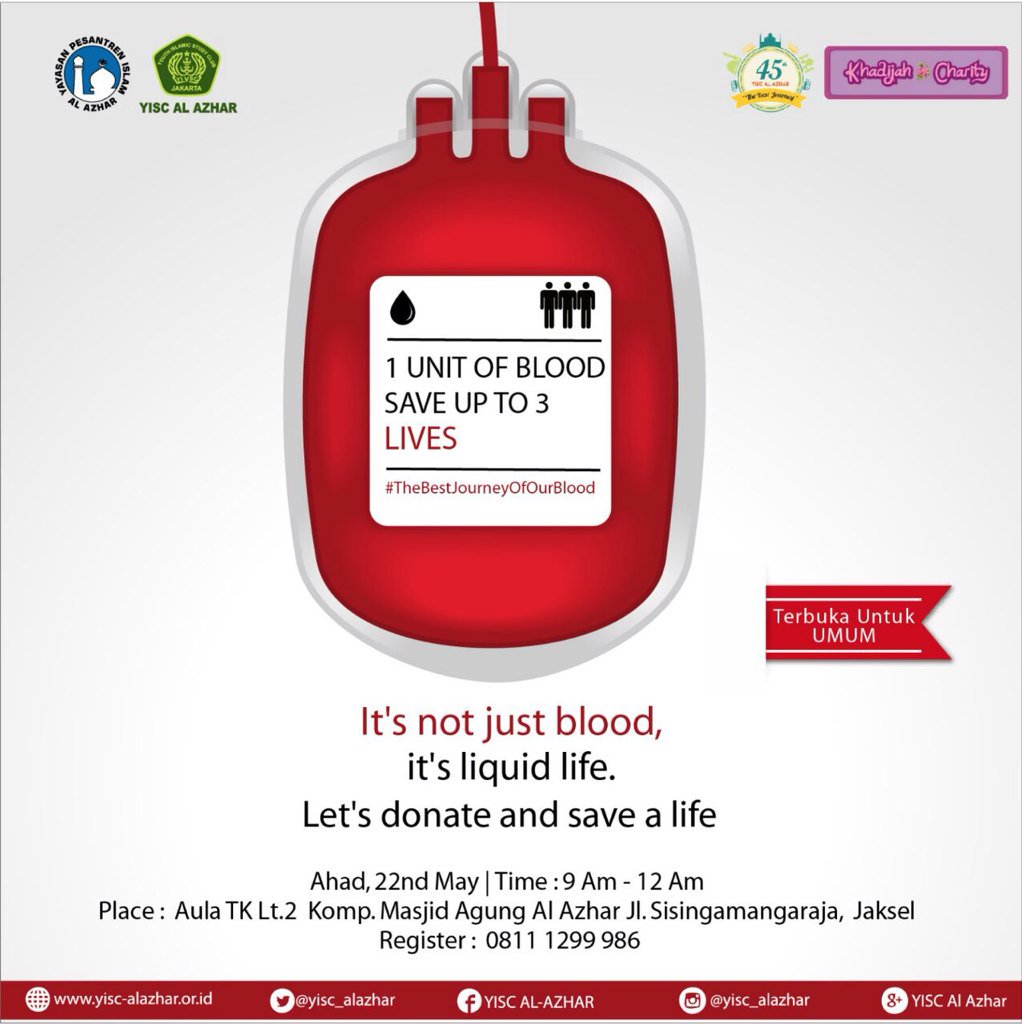 yisc_alazhar's tweet photo. #YISCAlazhar #YISCCare #SPK #DonorDarah #MiladYISC45th #TheBestJourney #TheBestJourneyOfOurBlood #2016 https://t.co/mFcGRvjKuK