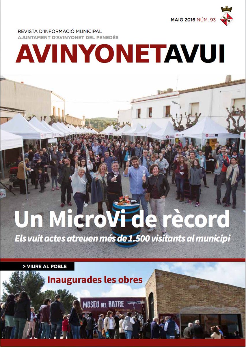 VisitaAvinyonet's tweet photo. El #MicroVi2016, protagonista del número 93 de la revista Avinyonet Avui. Consulta-la aquí: https://t.co/keJXEoOuea https://t.co/0YyMVTFk5v