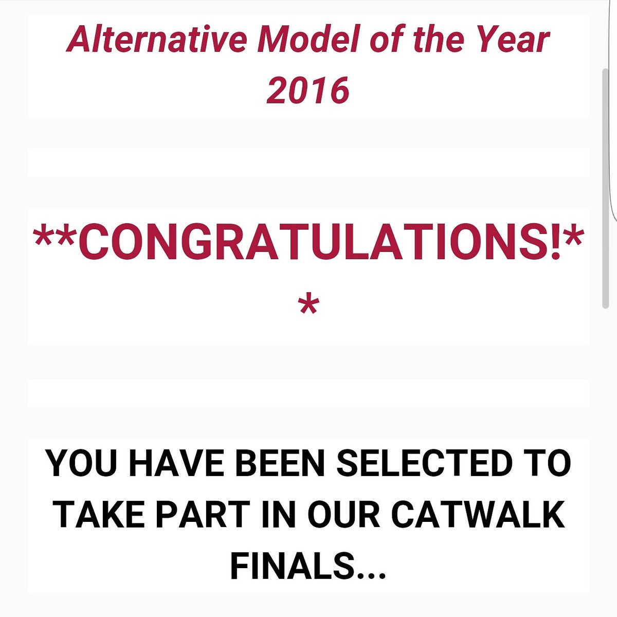 Rouge_DeVille's tweet photo. Today is #celebrationsunday! Guess who's going to the final! #amoty2016 #altmodel #alternativemodel https://t.co/oVthg0Ykgc