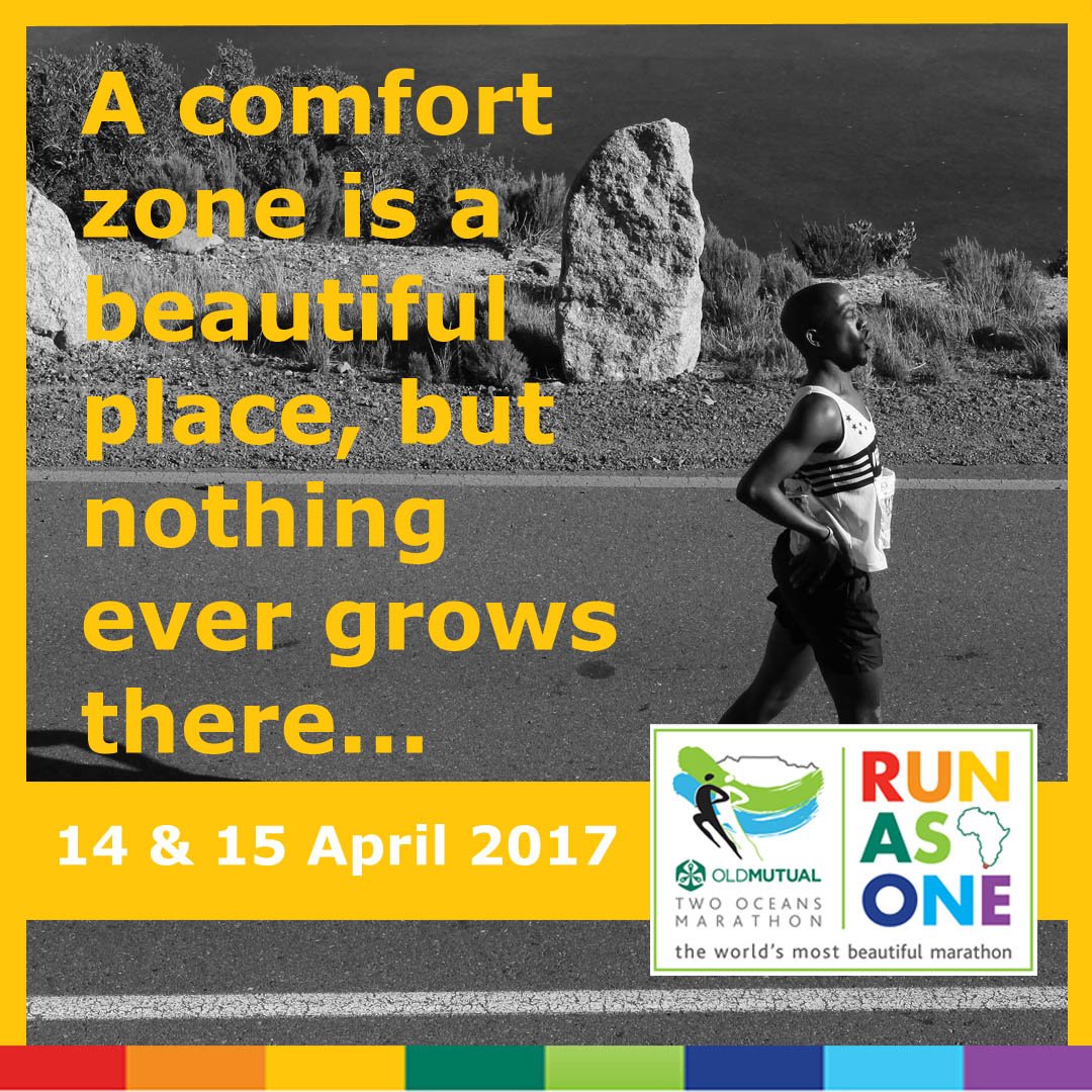 Never forget that life only truly begins at the edge of your comfort zone! #RunAsOne