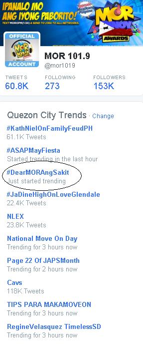 Jamie_Rubeeyow's tweet photo. Retweeted MOR 101.9 (@mor1019):

salamat sa pkikinig sa kwento nating #DearMORAngSakit https://t.co/hgkmBJb23m https://t.co/RiBQZVNruK