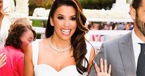 Eva Stunning Official Photo Eva Longoria Wedding Dress Scoopnest