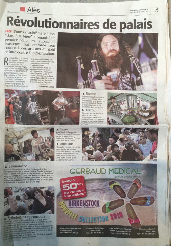 Mordumagazine's tweet photo. Bel article dans le Midi Libre ce matin #gardalabiere #concoursbiere #zythologue #festival #bieres https://t.co/LKsuw9fvxl
