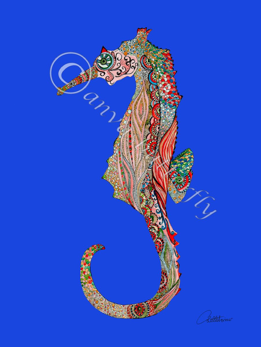 canvasbutterfly's tweet image. Seahorse Print Seahorse Painting Seahorse Illustration-&apos;Seahorse … etsy.me/1OQy4oe #Etsy #SeahorseDesign