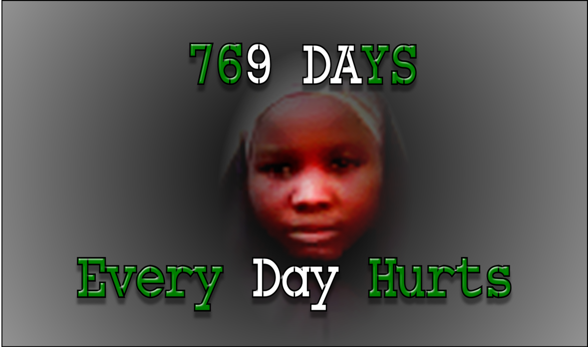 KeithCharnley's tweet photo. One a CAPTIVE of #BokoHaram; still ABUSED by her captors &amp; the other safe at home. 218 GIRLS &amp; 769 Days of TERROR https://t.co/jSPJ06VcUq