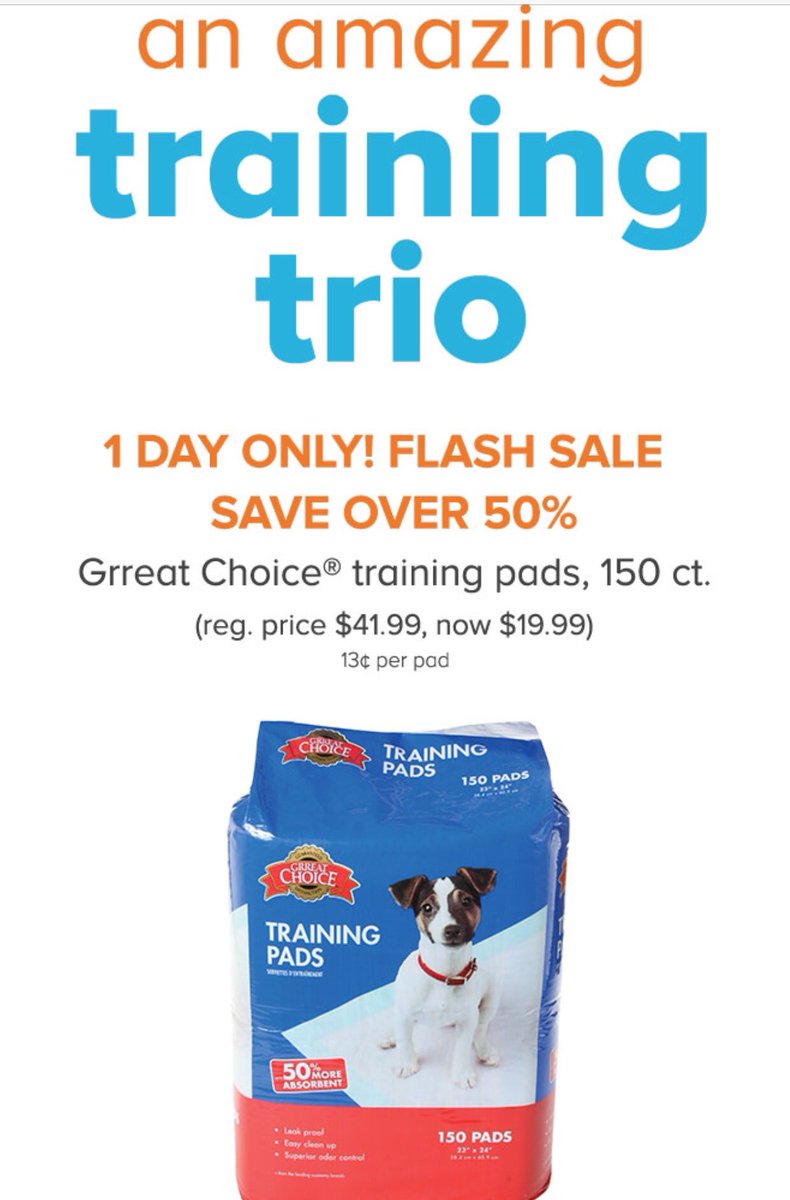PetSmart2273's tweet photo. Flash sale! Petsmart Juban Crossing today only! @CraigZ_petm https://t.co/NfOqoDV9yW