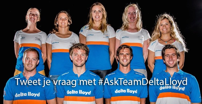 Vraag aan onze zeilers? Volg ons, tweet met #AskTeamDeltaLloyd vanaf 24/5 iedere dag een zeiler die antwoord geeft!