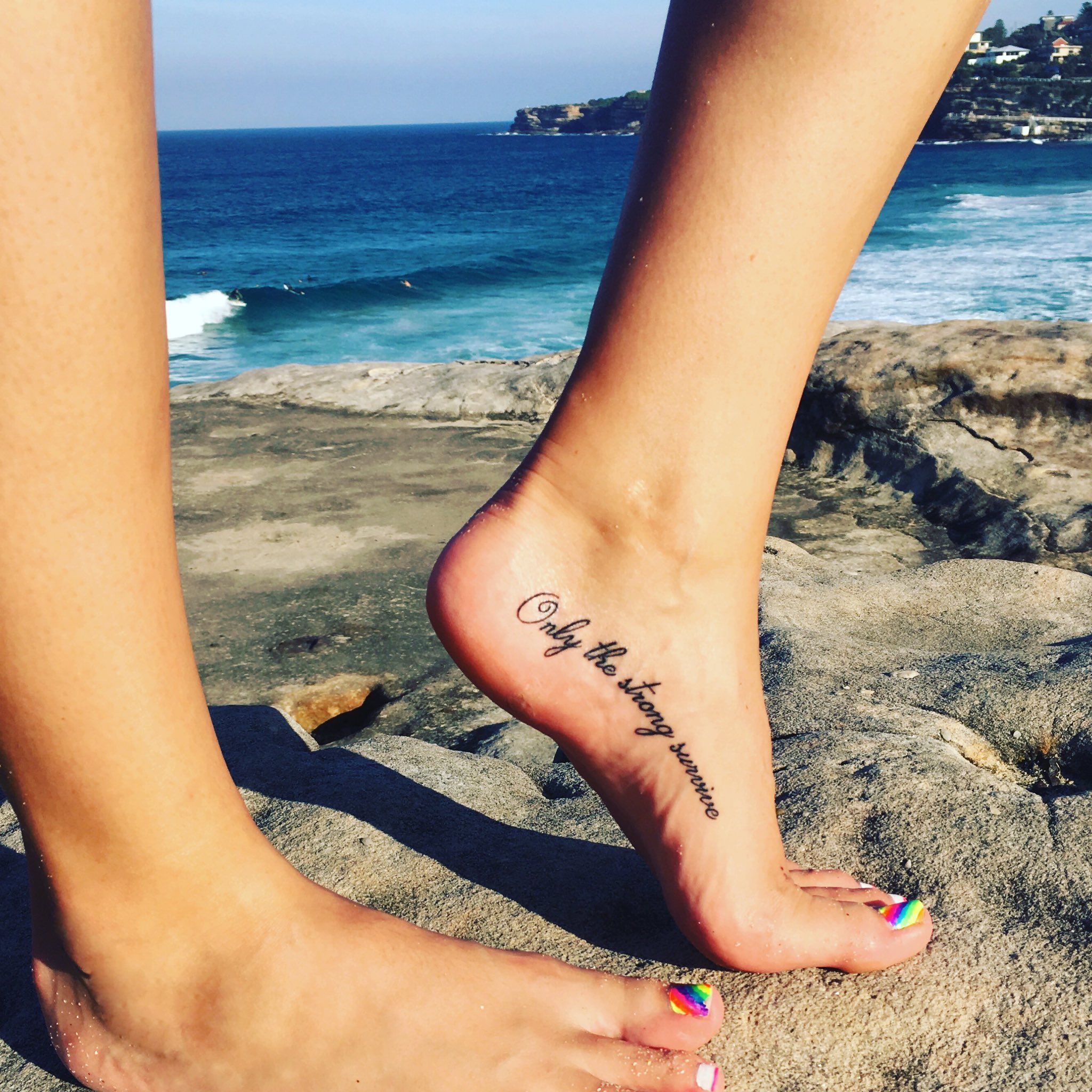 Beach Tattoos On Foot