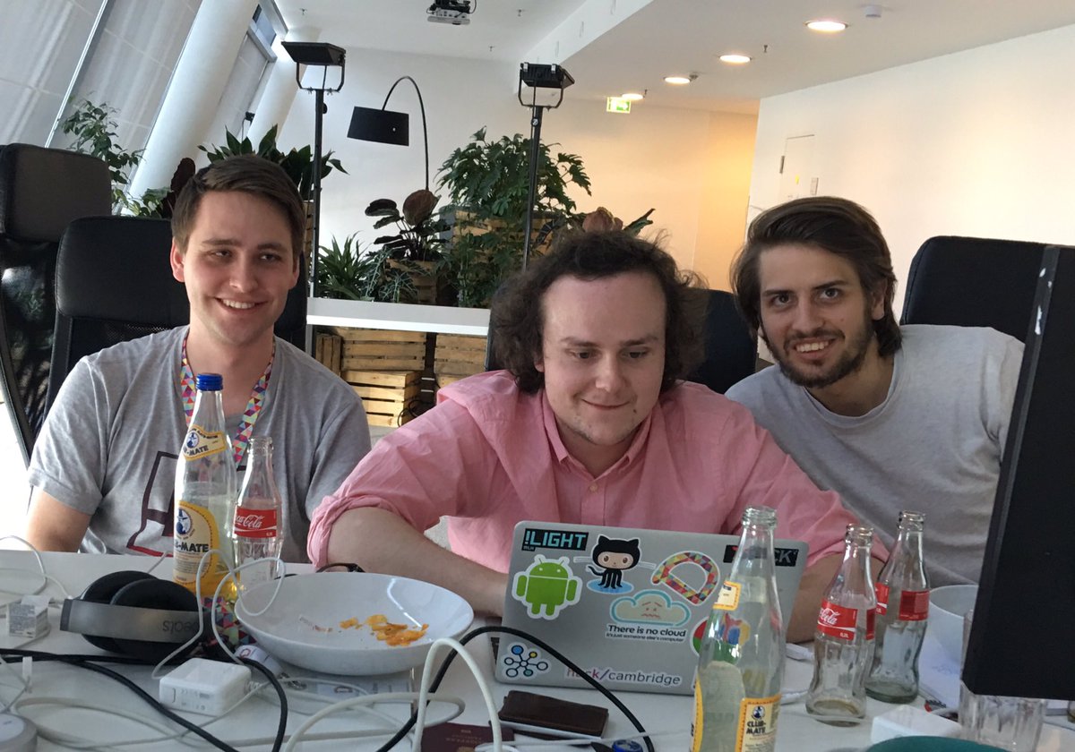 dtaschik's tweet photo. Last minute preparation by @appwrtks and friends for final demo at #Dubsmash #dubhack16 #hackathon https://t.co/Zm9xiN4ahj