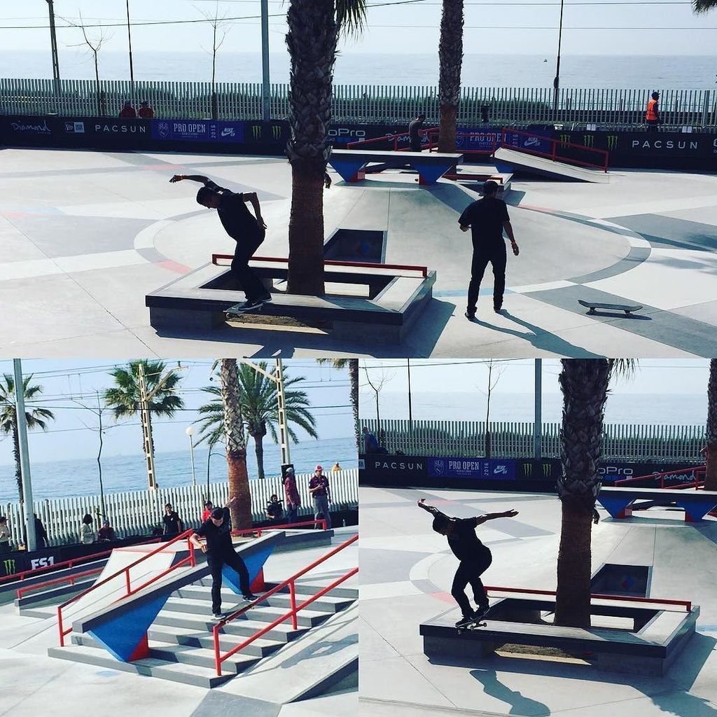 ISXscoring's tweet photo. .@prod84 warming up for today's semifinal @StreetLeague @NikeSB #SLSProOpen Good luck! https://t.co/ngJay3Peg4