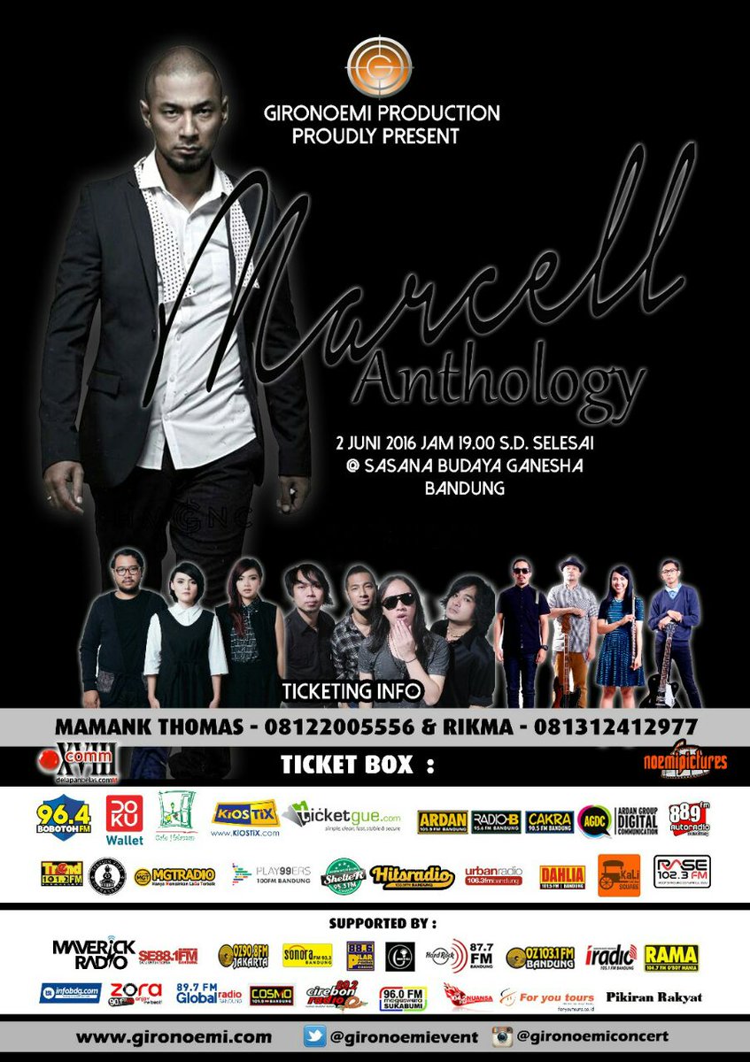 2 Juni 2016 ! #MarcellAnthology <a href="/moccaofficial/">MOCCA</a> <a href="/KONSPIRASIBand/">KONSPIRASI</a> <a href="/Homogenicworld/">HMGNC</a> Info: <a href="/gironoemievent/">Gironoemi</a> #BDGhappenings