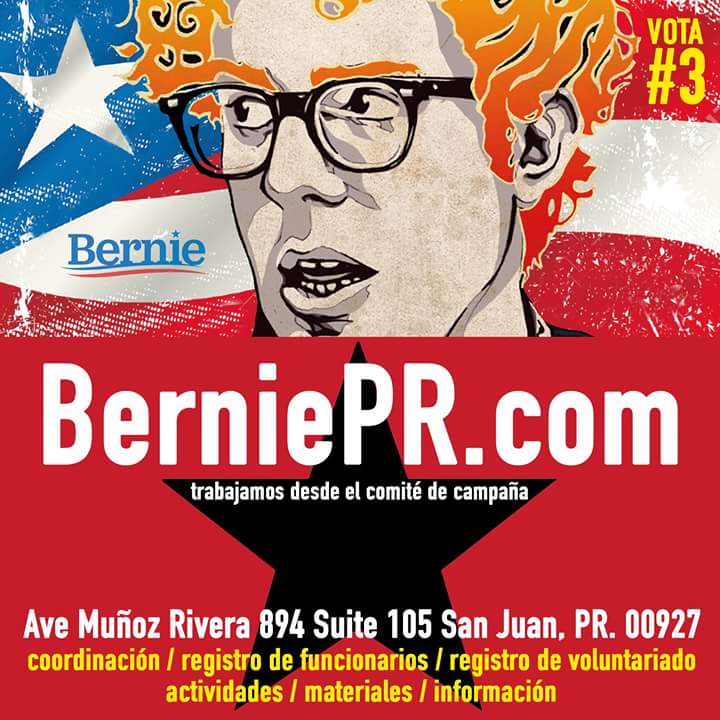 PRBernieSander1's tweet photo. Voluntarios/Funcionarios por Bernie #PuertoRicoforBernieSanders #berniePR https://t.co/ZTx9iHcNFg
