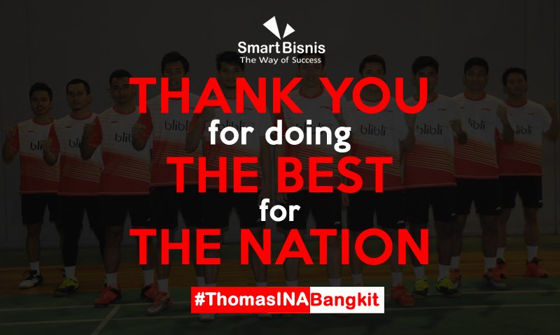 Walaupun gagal, ttp BRAVO Tim Thomas-Uber Indonesia sdh berjuang penuh di Thomas Uber Cup 2016 #ThomasINABangkit