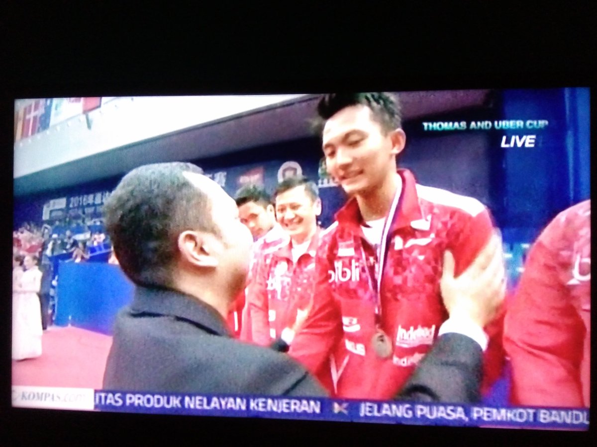 rezamore's tweet photo. Tetep semangat Bang @m_ihsanm You did a very great job! Sukses buat game selanjutnya!! @ihsaners_id #ThomasCup2016 https://t.co/61LmTrnXQD