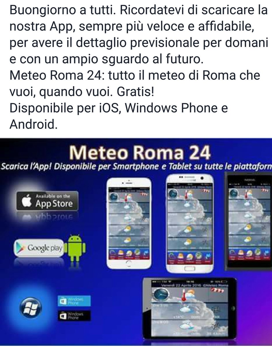neve_roma's tweet photo. #meteoroma24 la nostra app per #iOS #Android #Windowsphone https://t.co/SoKw4nyU6m