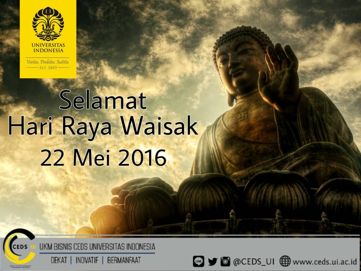 CEDS_UI's tweet image. Selamat Hari Tri Suci Waisak 2560 BE 🙏