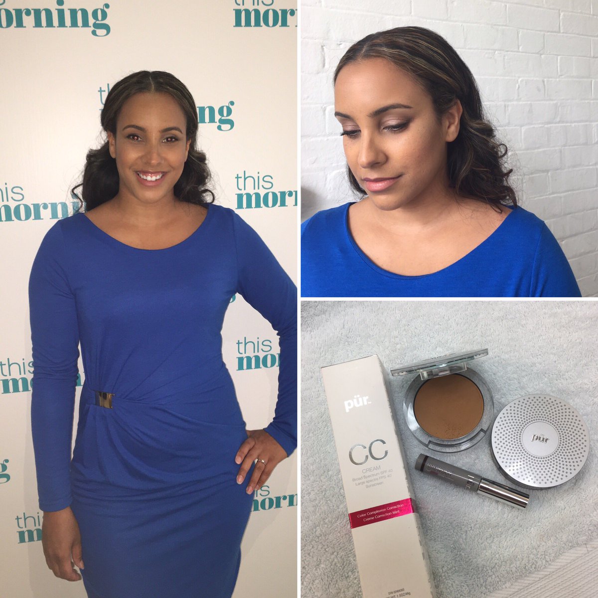 Late post of Friday's makeup for <a href="/itvthismorning/">This Morning</a> fashion item..Used @purcosmeticsUK to get flawless skin&amp;eyebrows👌🏽