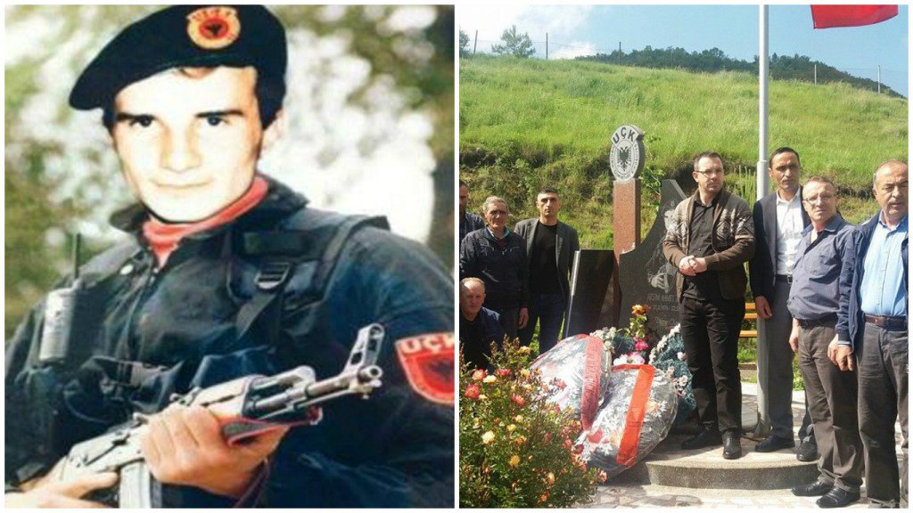 click_fk's tweet photo. Veteranët e Fushë-Kosovës homazhe te lapidari i dëshmorit Arsim Zogjani (Foto) https://t.co/MfR2uHTxLQ https://t.co/hTFojT0G18