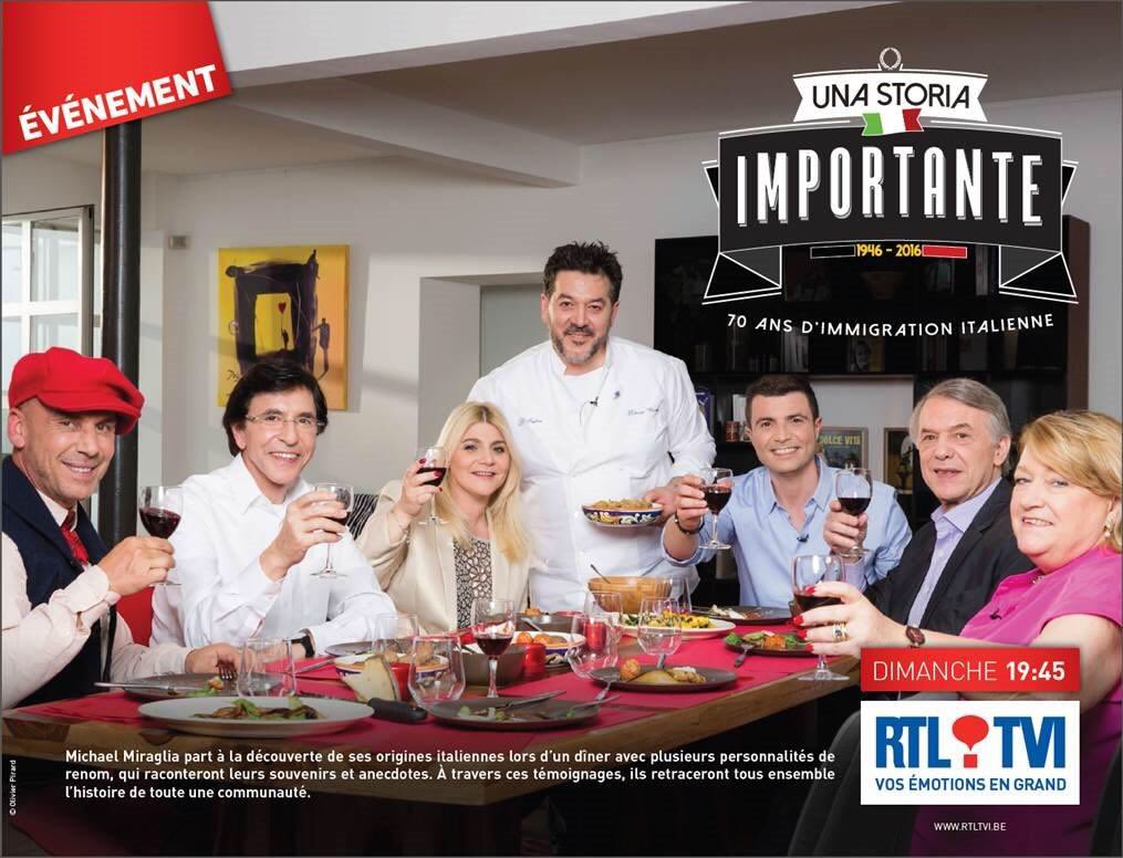 dgegautier's tweet photo. Ce soir @Micke_Miraglia vous invite à fêter les 70 ans de l'immigration italienne sur #RTLTVI #unastoriaimportante https://t.co/OlnXjq8q1r
