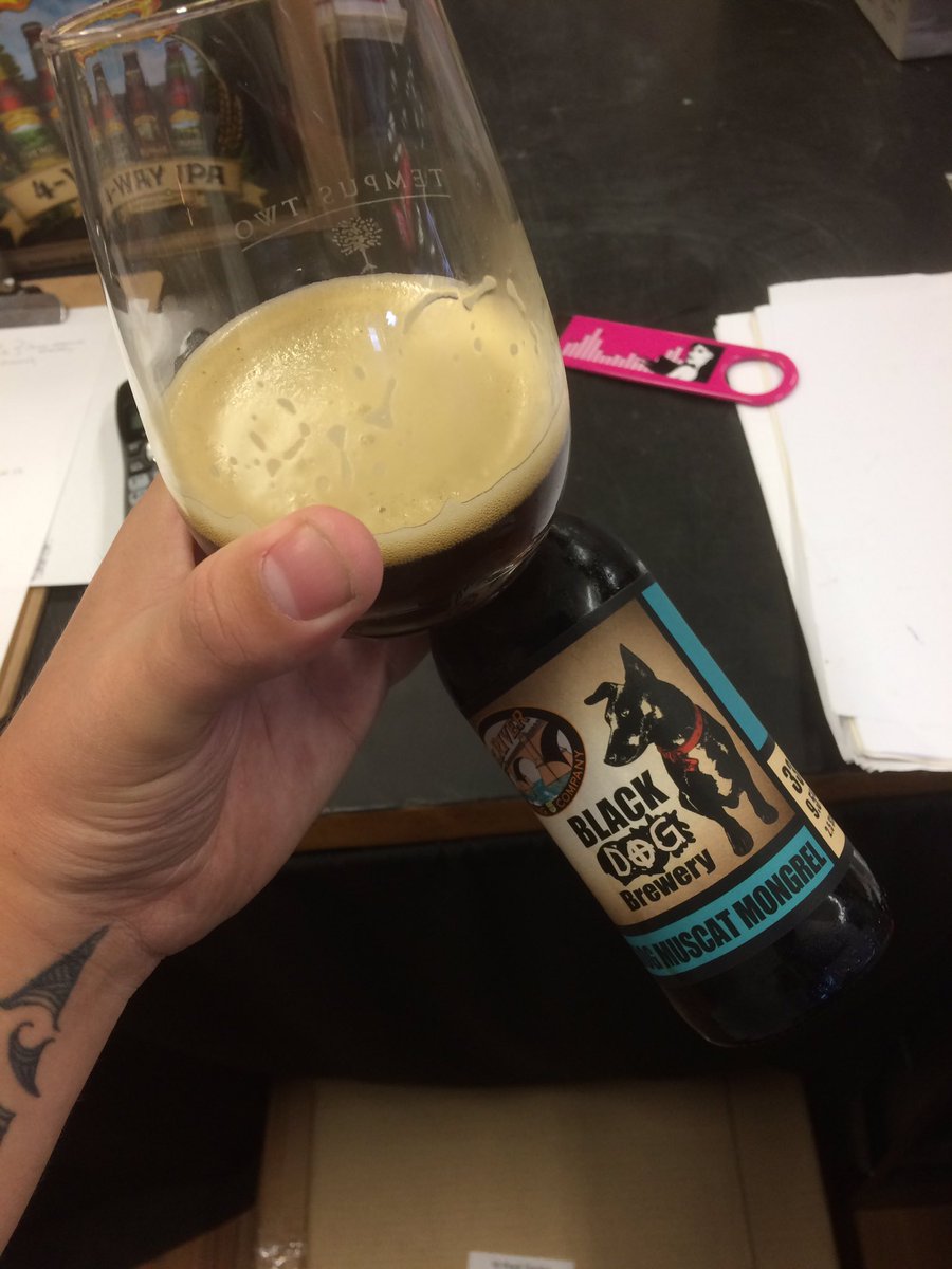 Cellar_como's tweet photo. We confirm. Bloody delicious! #blackdogbrewery #craftbeer  #beeroftheweek #barleywine #aged #muscatliqueurbarrels https://t.co/Ucdt7L8uxA
