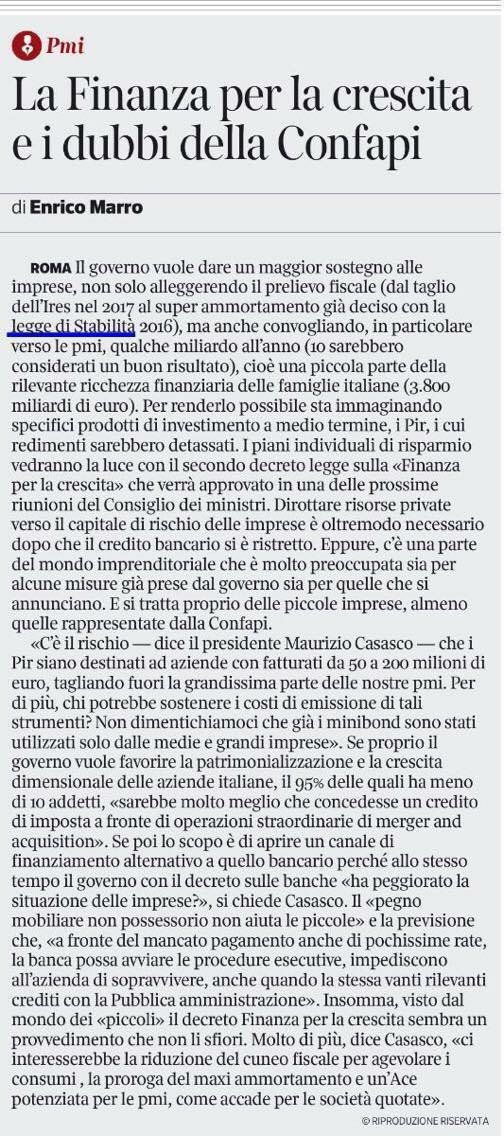 Offresi cena per i bambini poveri Obbligatorio lo smoking È quel che il governo dice alle #PMI... Oggi sul <a href="/Corriere/">Corriere della Sera</a>
