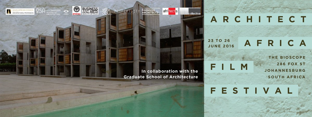 AAFF_2016's tweet photo. Pls RT! The Architect Africa Film Festival is coming to your city @jozi @UJ_FADA @WitsUniversity #AAFF2016 @Kgaubon https://t.co/yMgUhzvNl0