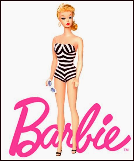 barbie striped one piece swimsuit