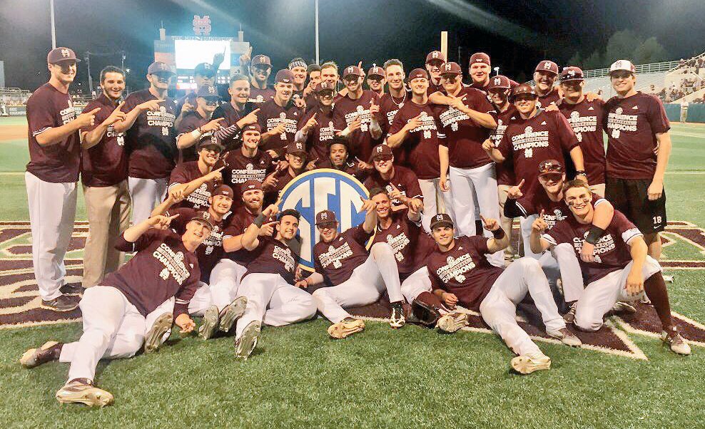 MSU_SA's tweet photo. Congratulations to @HailStateBB on a great series sweep of Arkansas to become SEC Champions #SECBaseball #HailState https://t.co/1YL5PWbVvW