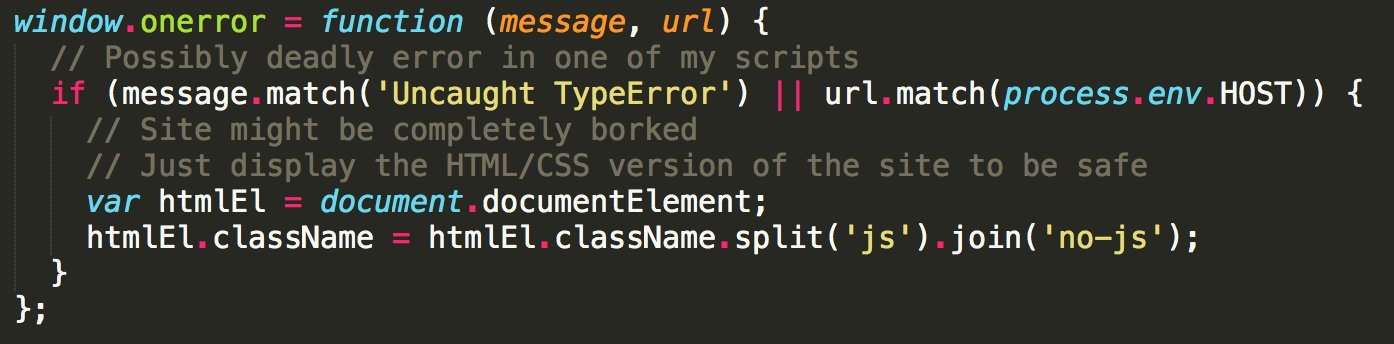 Considering if it would be a good idea to pessimistically fallback to non-JS layout whenever there's a serious errorpic.twitter.com/Ps4MxQ8JwF