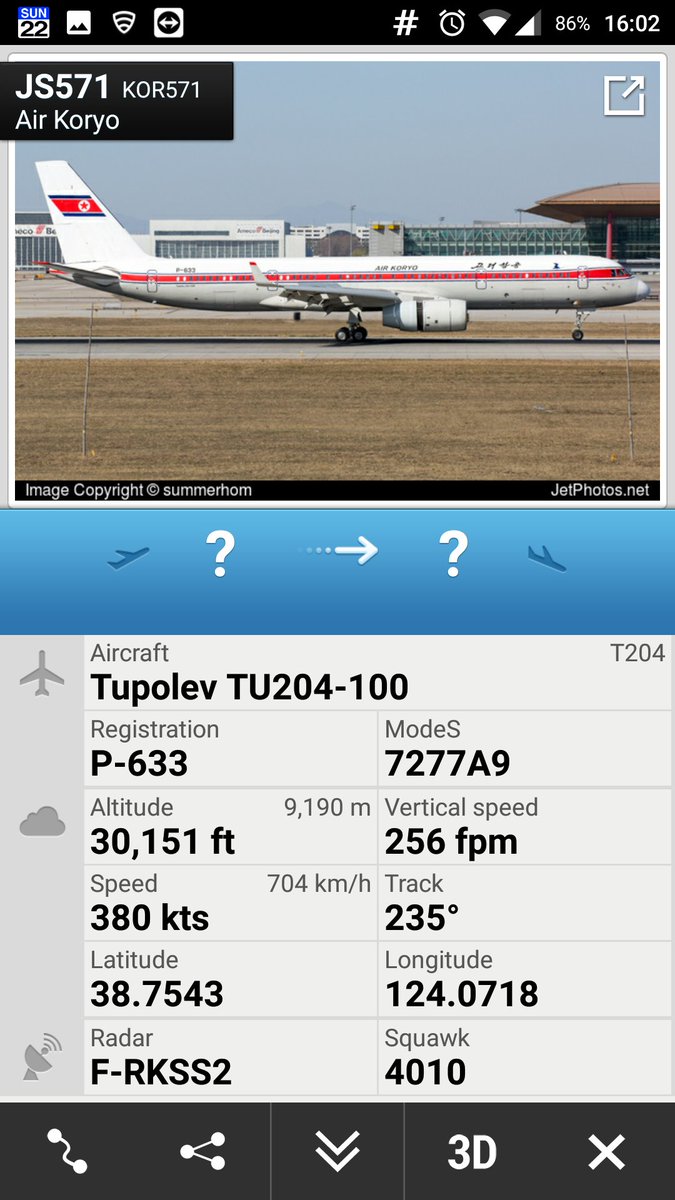 CivMilAir's tweet photo. #DPRK #NorthKorea Air Koryo
Tu204 #P633 JS571
https://t.co/a4QjBtrNya https://t.co/FKq3ar3oHL