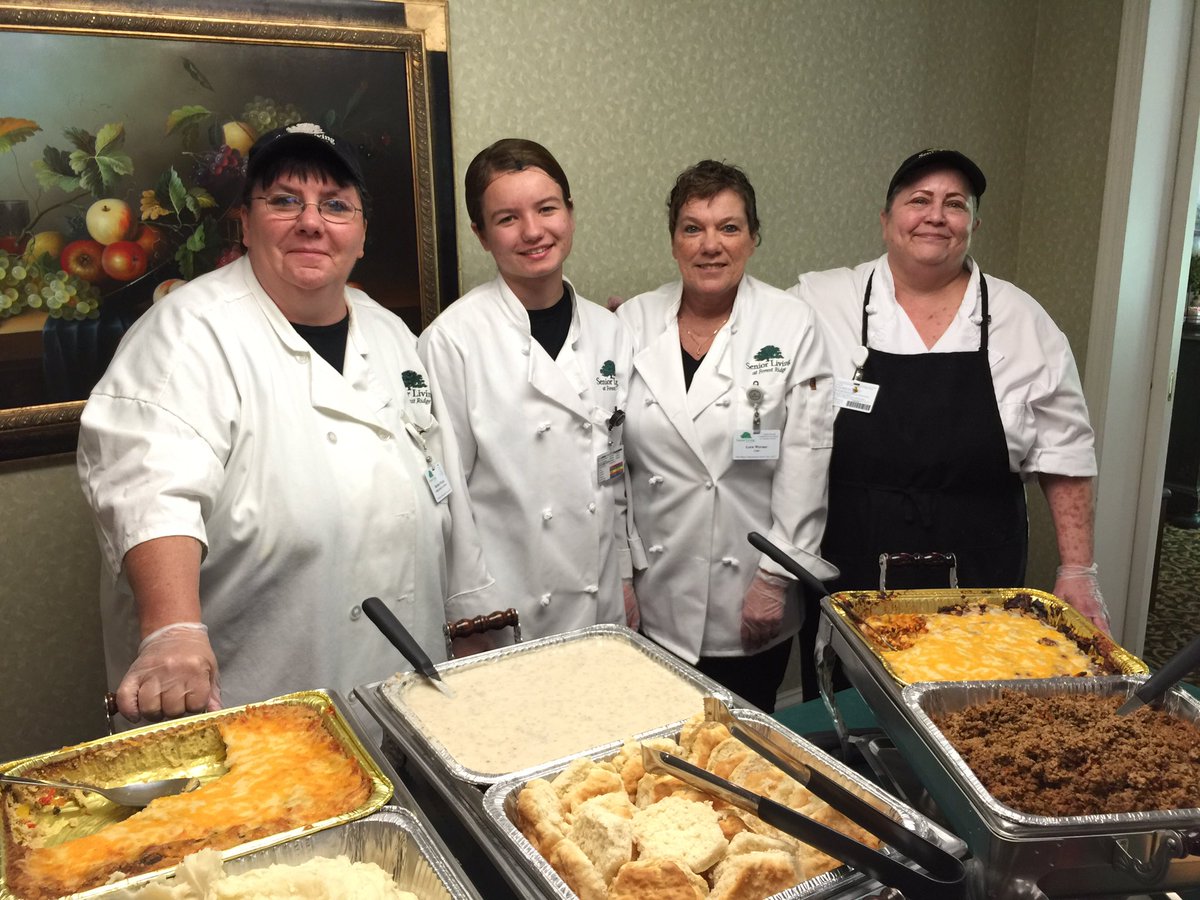 Brunch is being served!  This awesome team put it together!  Serving until 1:00!