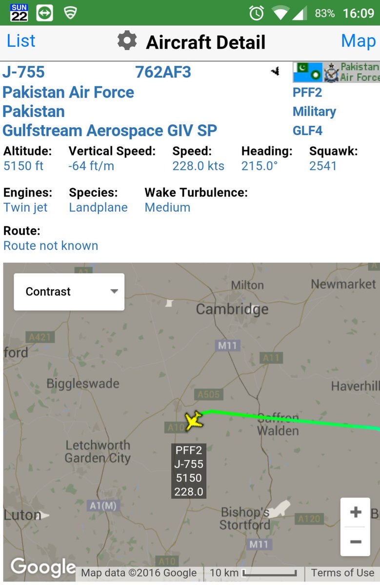 CivMilAir's tweet photo. Approaching Luton...
#PAF Pakistan Air Force
GLF4 #J755 PFF2 https://t.co/85XbzmVyhL